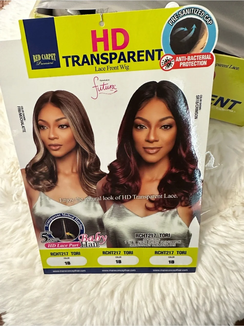 Mane Concept TORI RCHT217 HD Transparent Lace Front Wig 1B NWT